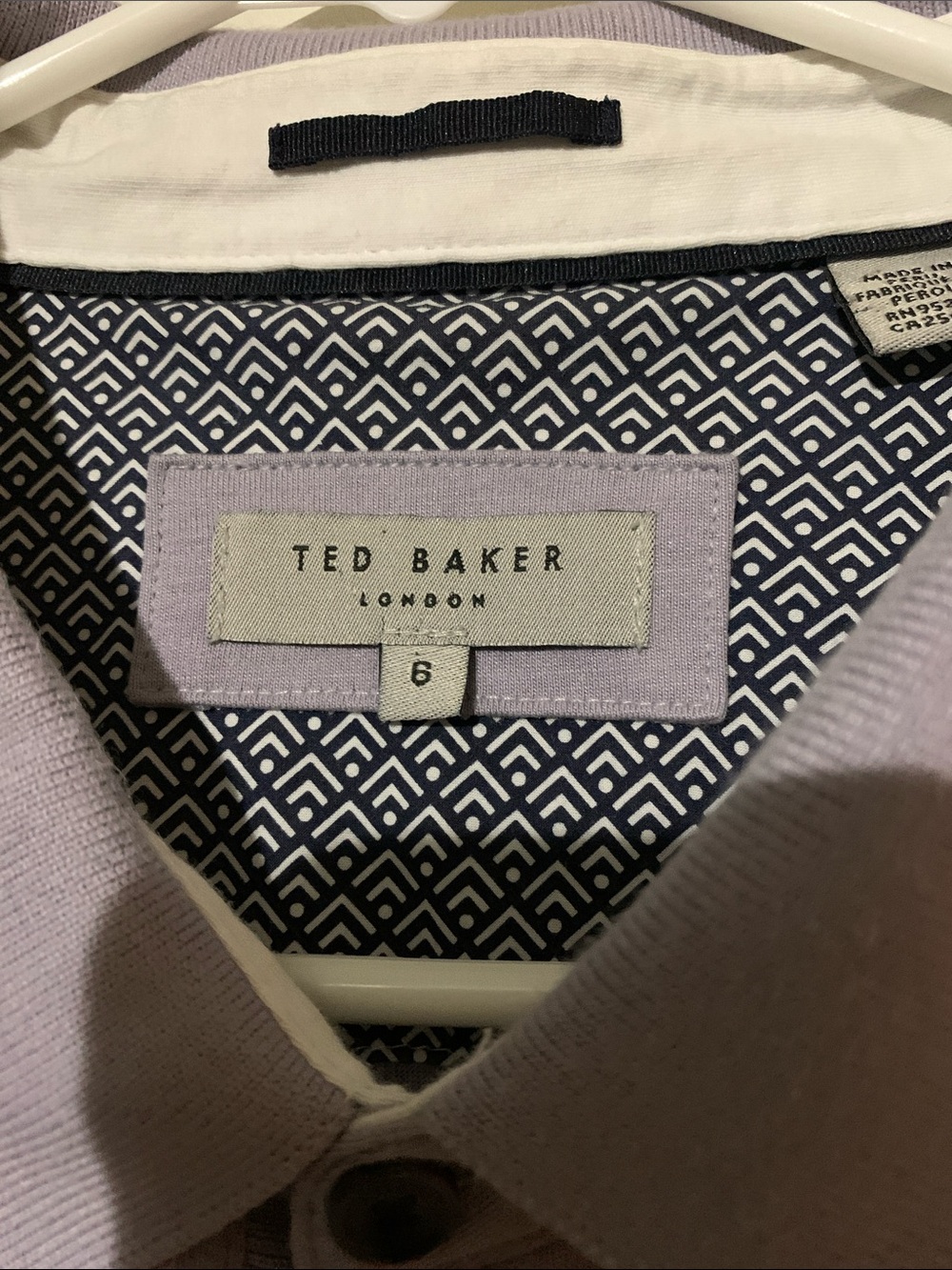 Ted Baker Men's Lavender Polo with Chest Pocket - Picture 2 of 8